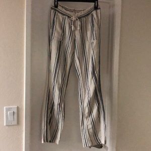 Roxy Stripped Linen Pants XS